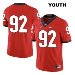 Youth Georgia Bulldogs NCAA #92 Justin Young Nike Stitched Red Legend Authentic No Name College Football Jersey ZYB4054OK